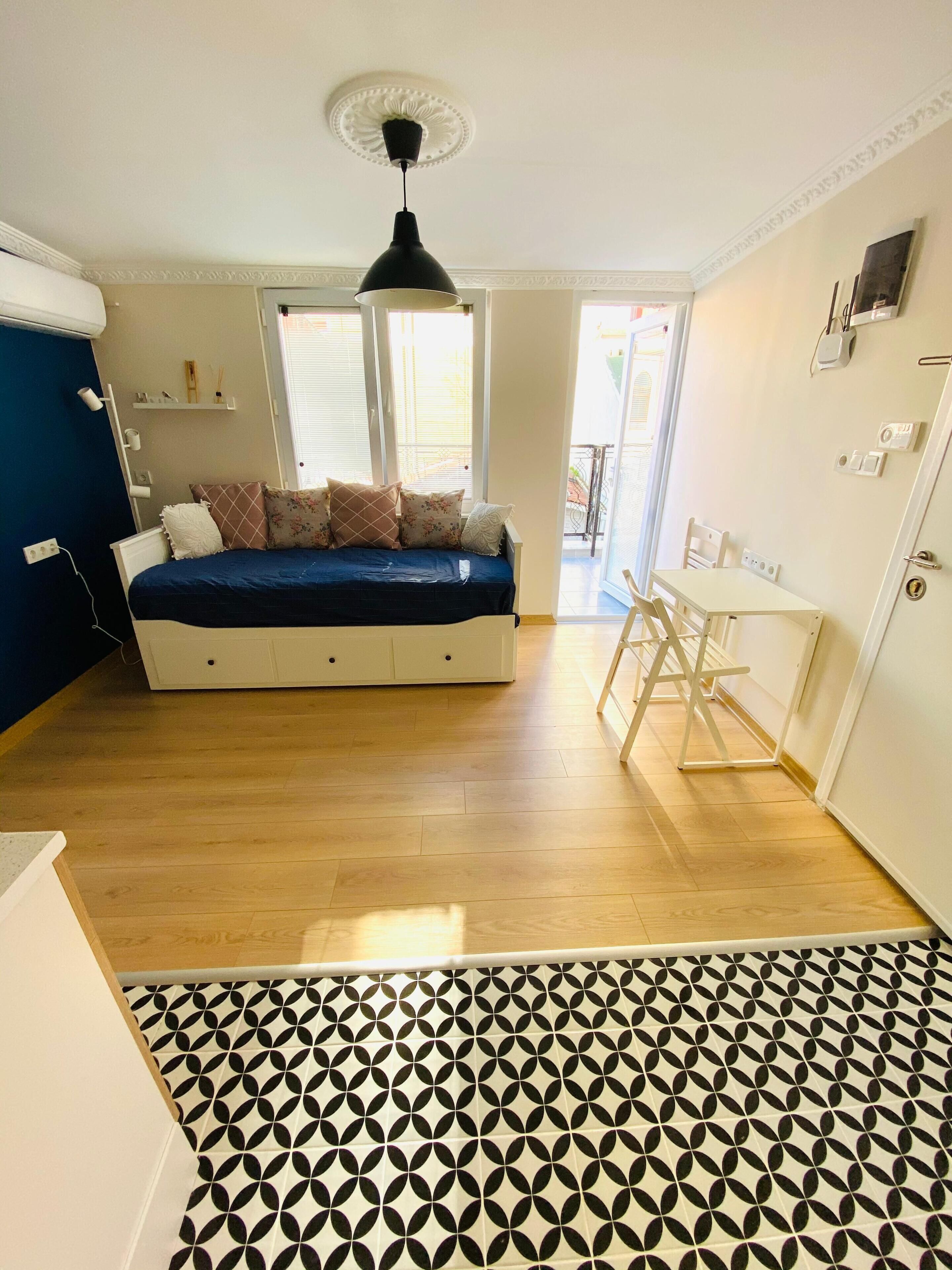 Desk, soundproofing, iron/ironing board (on request), free WiFi