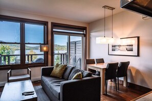 Télévision, cheminée, chaîne hi-fi, espaces bureaux