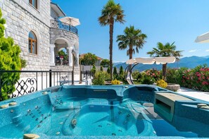 Outdoor spa tub - Private Beach, Full Sea View, Villa Garden Beach (Herseg Novi)