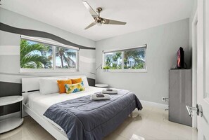 2 bedrooms, iron/ironing board, WiFi, bed sheets