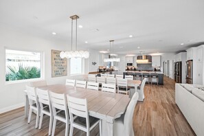 Dining - Papa’s Beach House | 11BR/11.5BA Gulf Shores | Private Pool Coastal Escape (Gulf Shores)