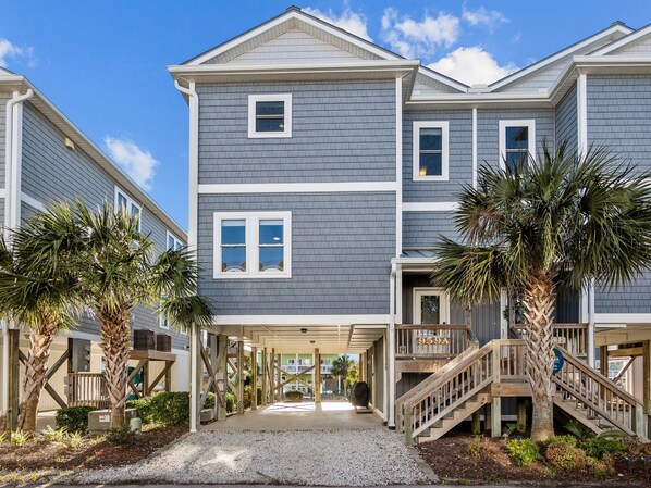 Exterior - Fiddler on the Reef #168 - Soundfront, Pool, Dock, Boat Ramp, Dog Friendly! (Topsail Beach)