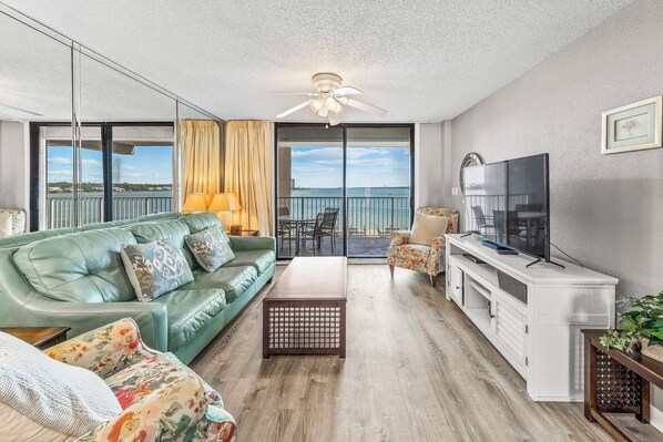 Family Condo, Balcony, Beach View | Living room - Compass Point Condos (Gulf Shores)