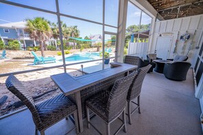 Outdoor dining - Dog-Friendly w/ Private Pool, Easy Beach & Bay Access! (St. George Island)