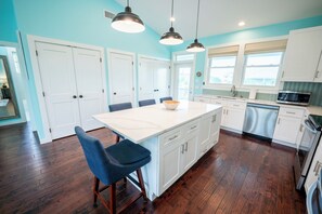 Fridge, microwave, oven, stovetop - Dog-Friendly w/ Private Pool, Easy Beach & Bay Access! (St. George Island)