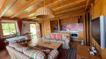 Apartment, Balkon, Bergblick | Wohnbereich