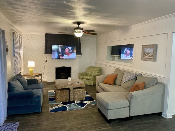 Apartment, 2 Bedrooms | Living area - Roomy Beachfront Apartment, Deck, Game Room! 2 Bedroom Apts by RedAwning (Norfolk)