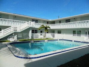 Outdoor pool, a heated pool