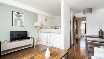 豪華公寓, 1 間臥室, 私人浴室 | 起居區 | 平面電視