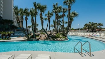 A heated pool