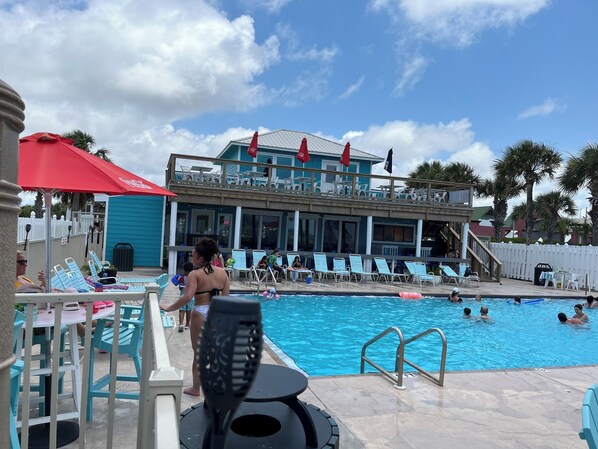 A heated pool