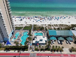 Sun loungers, beach towels