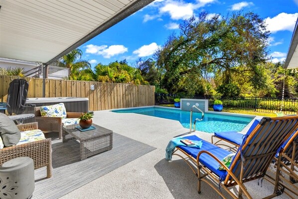 A heated pool