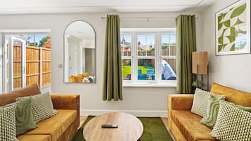 Premium House, 4 Bedrooms, Patio | Living area | 50-inch Smart TV with digital channels, Netflix, streaming services