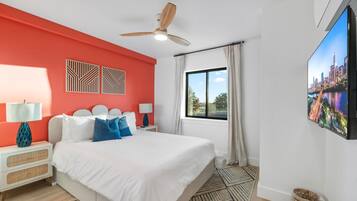 5 habitaciones, tabla de planchar con plancha, cuna de viaje y wifi