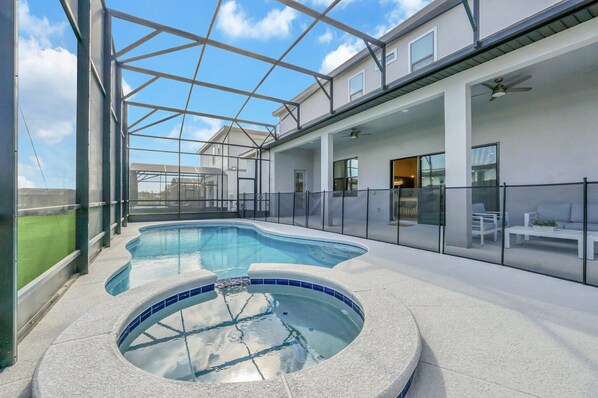 A heated pool