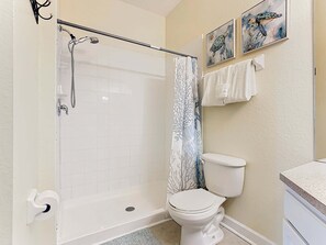 Hair dryer, towels