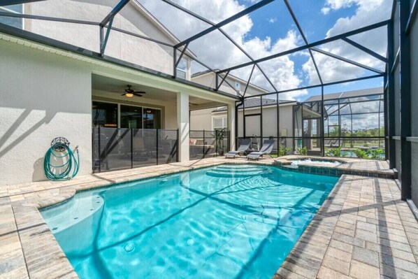 A heated pool