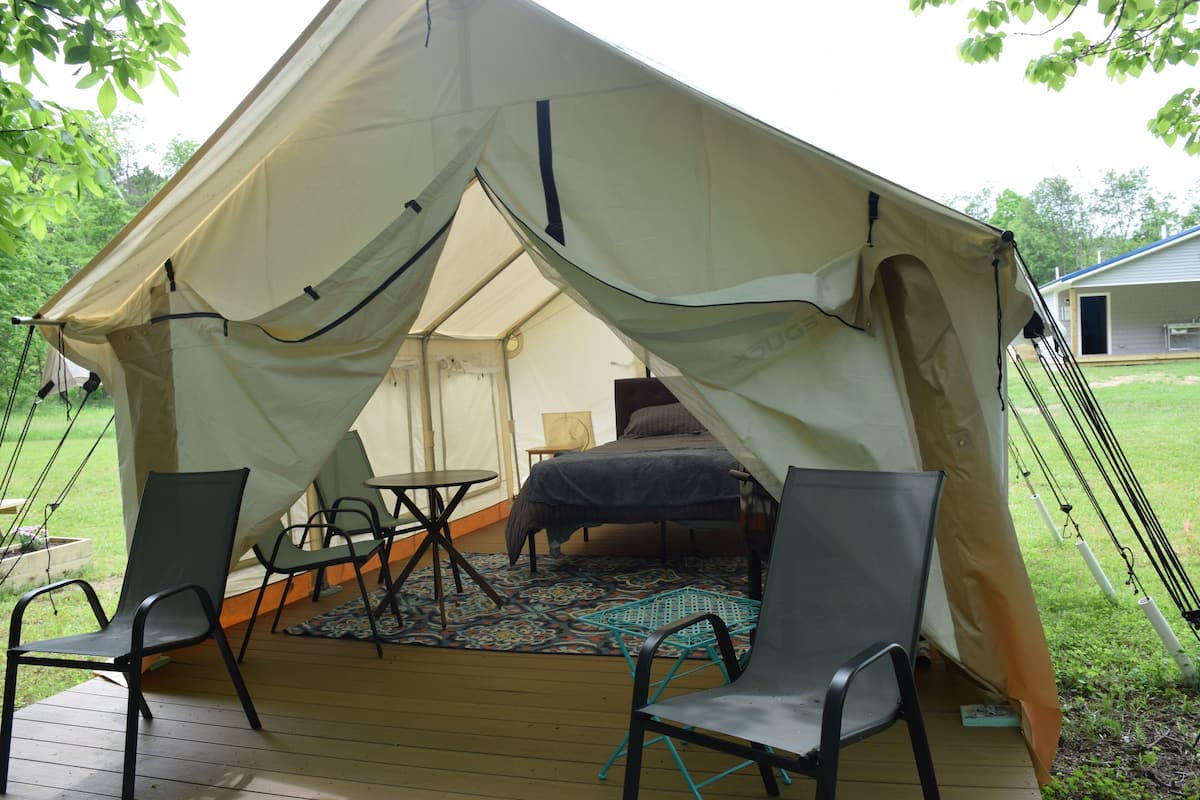 Luxury Tent | Down comforters, individually decorated, individually furnished