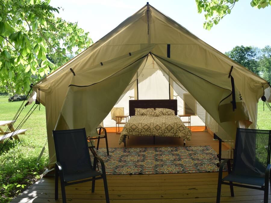 Luxury Tent | Down comforters, individually decorated, individually furnished