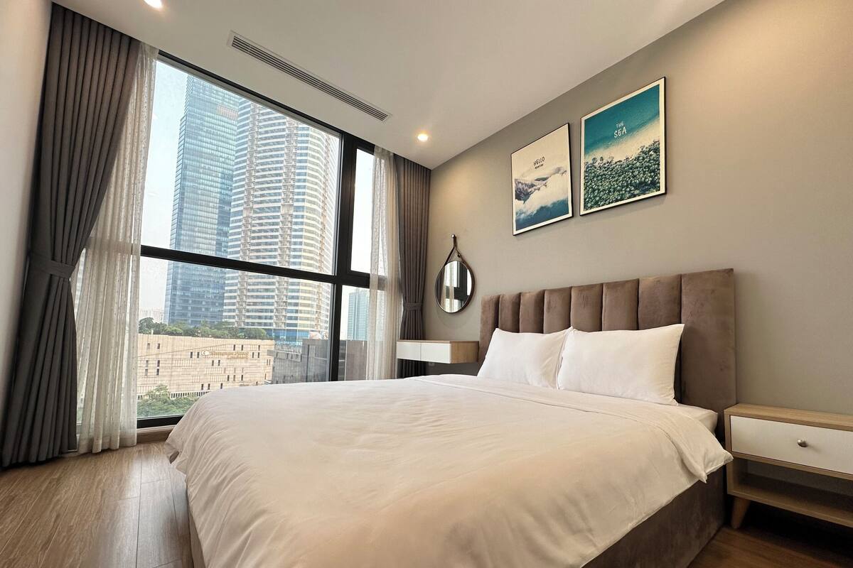 Apartamento estándar, 1 habitación, vistas a la ciudad | 2 dormitorios, ropa de cama de alta calidad, edredones de plumas