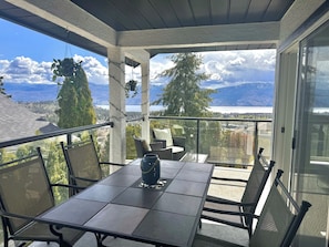 Outdoor dining - The view you book it for! Okanagan Lake House (West Kelowna)