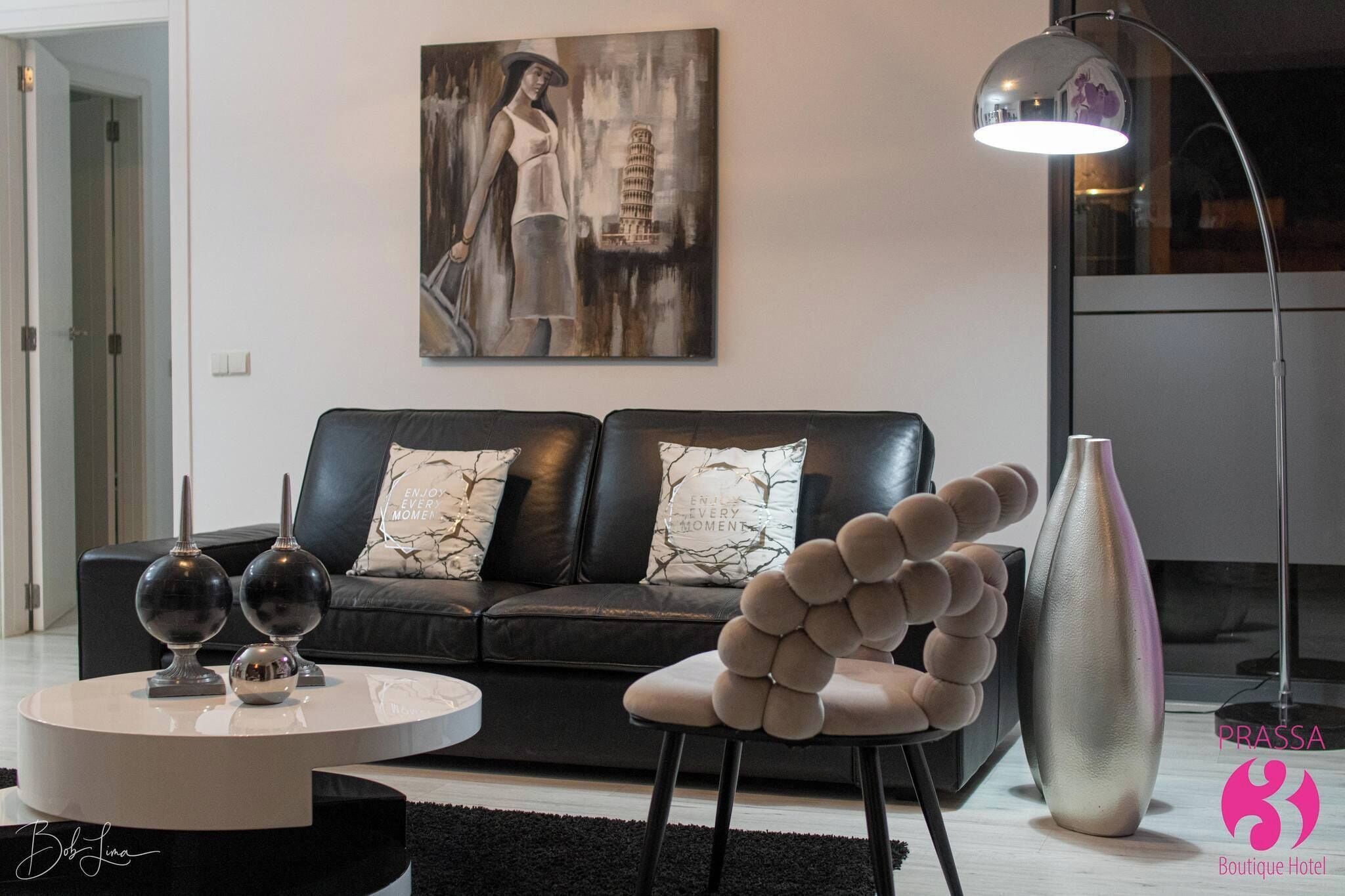 Presidential-Suite, Balkon, Stadtblick | Wohnbereich