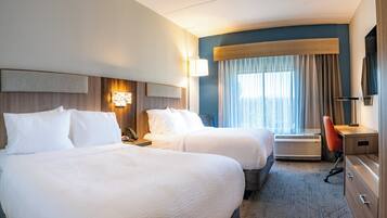 In-room safe, desk, laptop workspace, blackout drapes