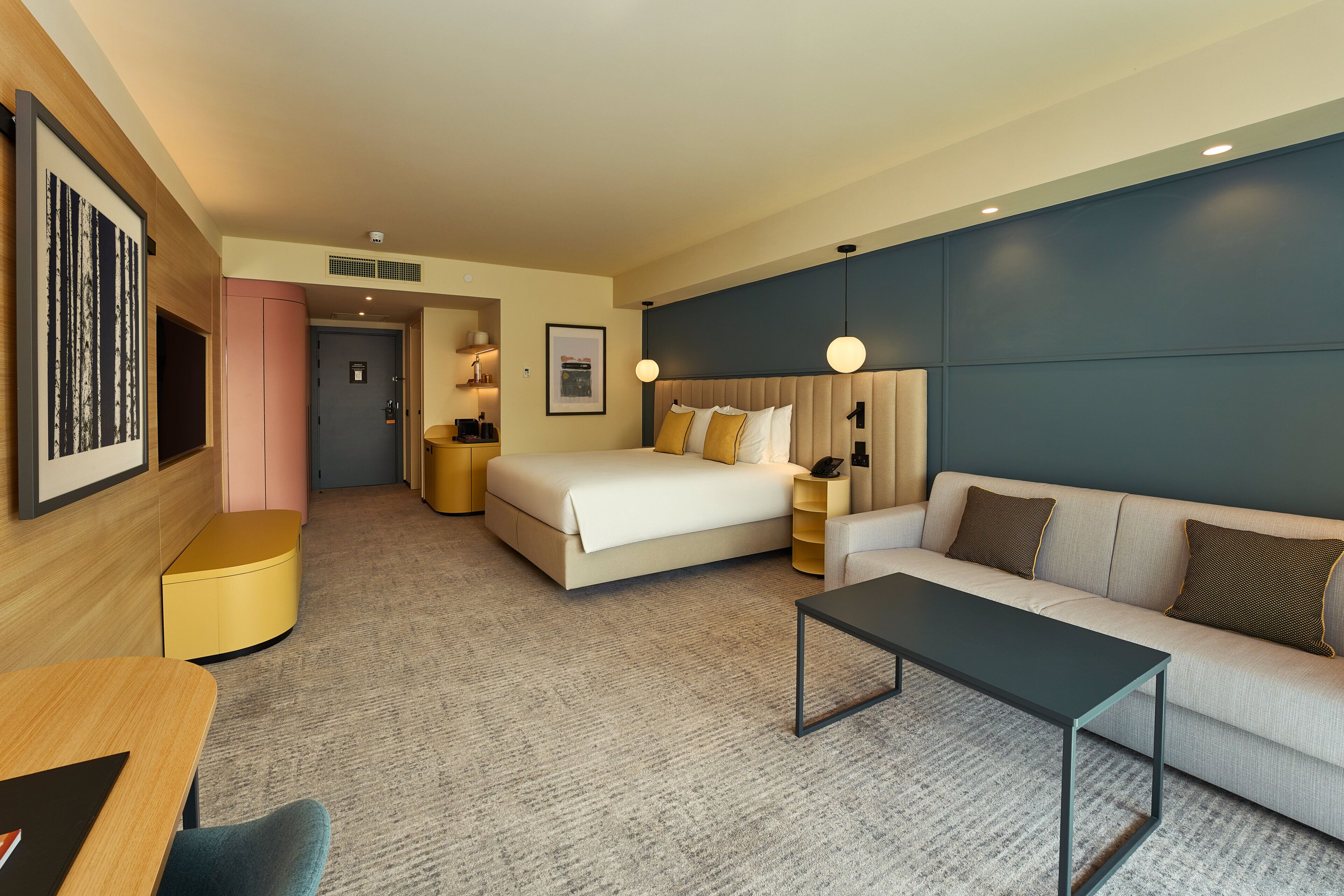 Minibar, in-room safe, desk, laptop workspace