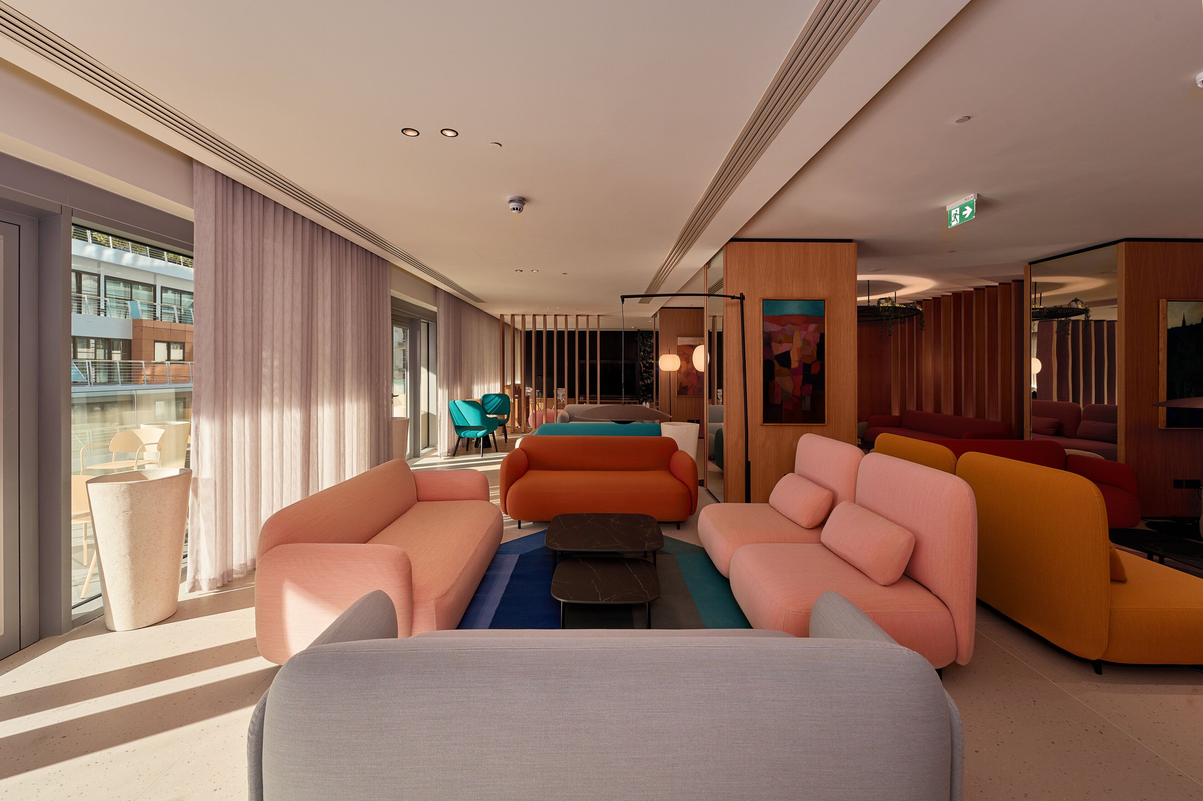 Sitteområde i lobbyen