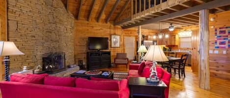 TV connectée, cheminée