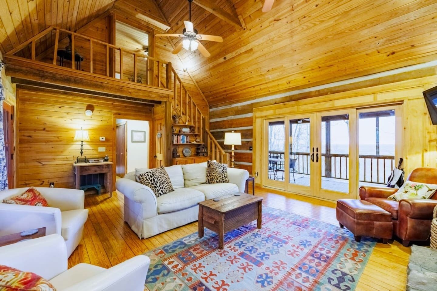 TV, fireplace, DVD player, books