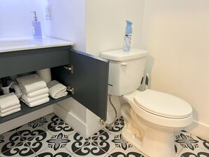 Hair dryer, towels