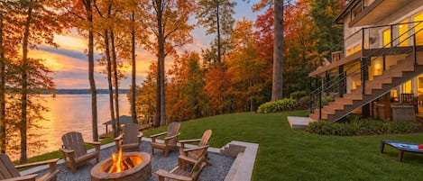 Sunset View Firepit with seating for 8+