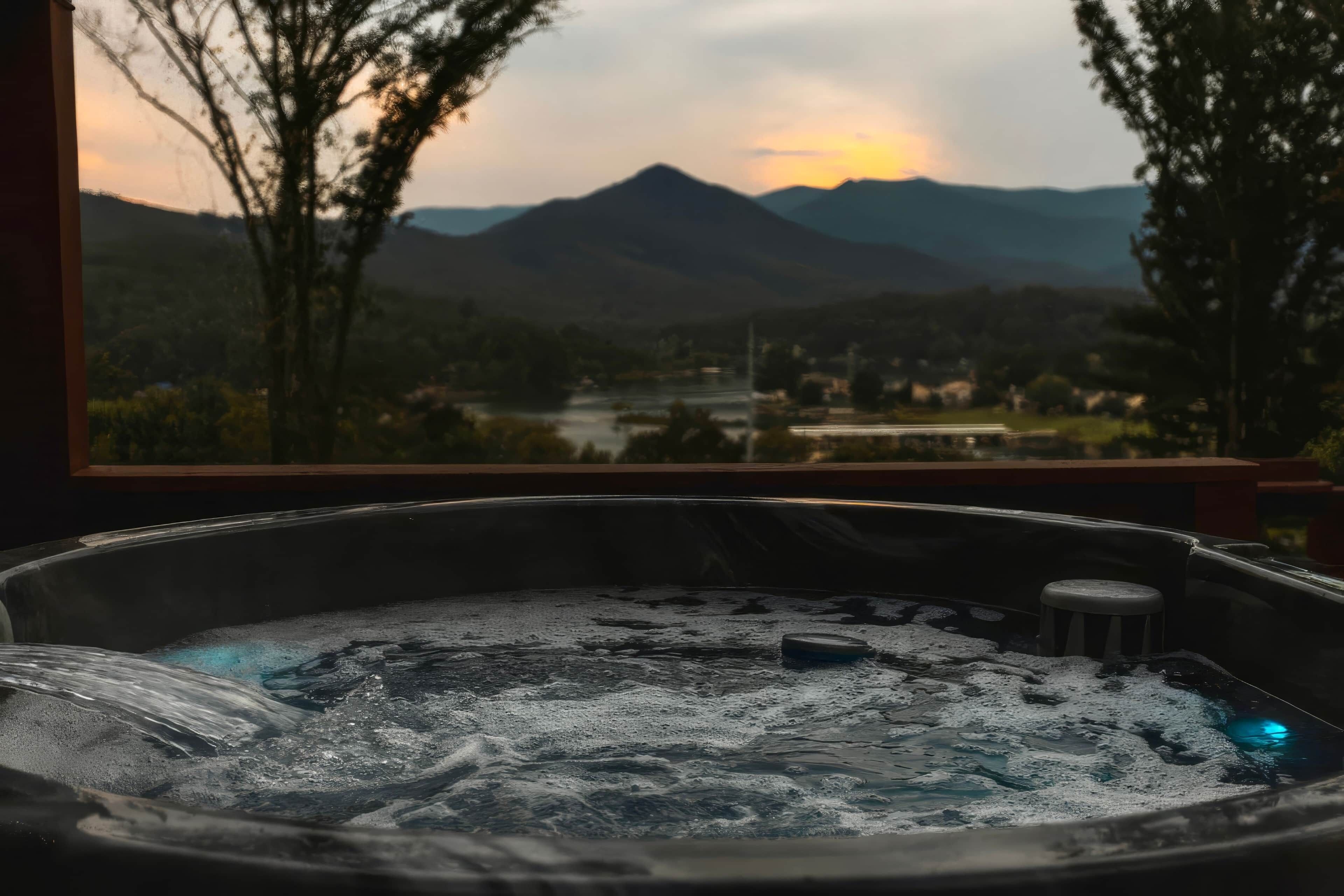 Bañera de hidromasaje al aire libre