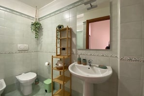 Dusche, Haartrockner, Bidet