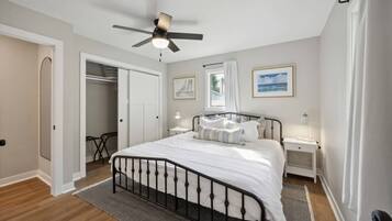 Desk, iron/ironing board, travel crib, WiFi (free)