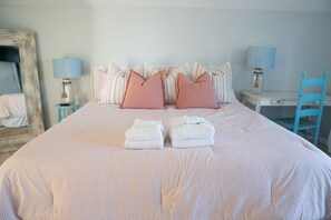 1 bedroom, desk, iron/ironing board, travel crib