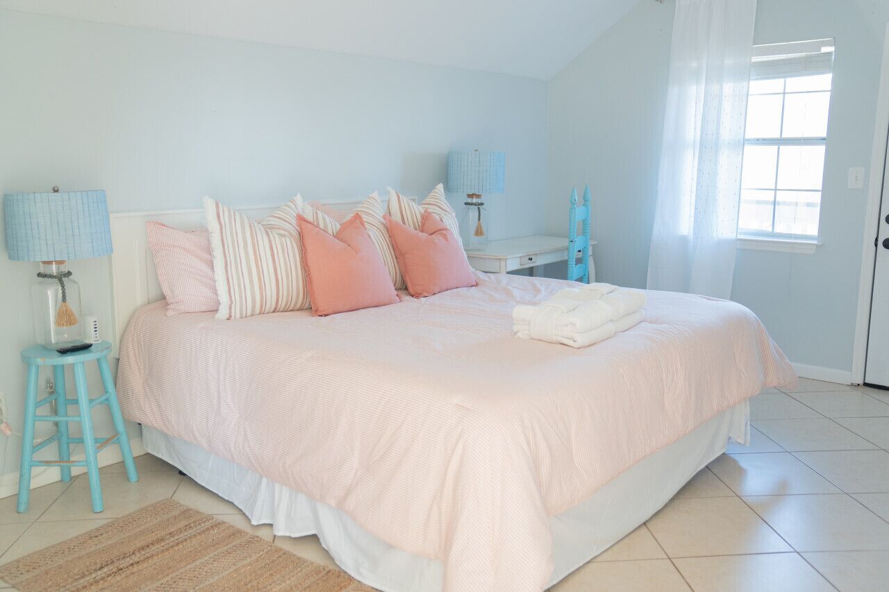 1 bedroom, desk, iron/ironing board, travel crib