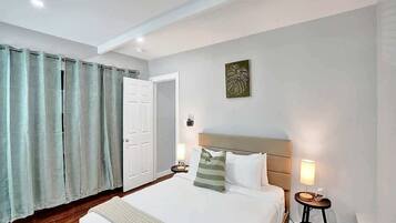 1 bedroom, iron/ironing board, travel crib, WiFi (free)