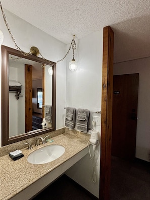Hair dryer, towels