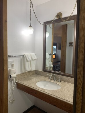 Hair dryer, towels