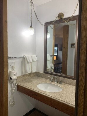 Hair dryer, towels