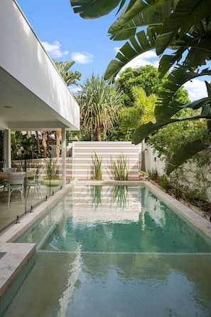A heated pool
