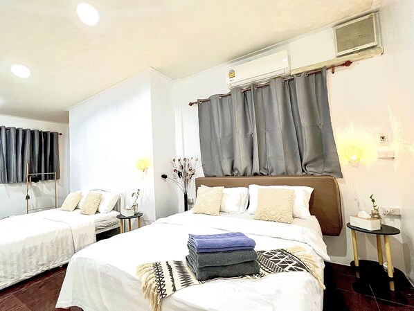 4 dormitorios, tabla de planchar con plancha, wifi y ropa de cama