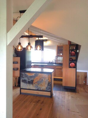 Fridge, oven, stovetop, dishwasher