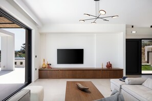 Smart TV, video games, ping pong, stereo