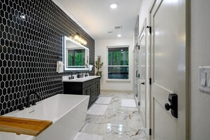 Hair dryer, towels