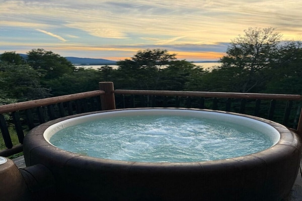 Hot Tub Overlooking Moosehead Lake