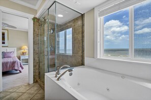 Shower, jetted bath, bidet - Oceanfront 3 BR 3.5 Bath Home:  Sunkissed on Edisto Beach! (Edisto Island)